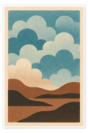 Reprodução Landscape With Mountains of Clouds - Gradient Grooves