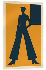 Acrylglasbild Navy Silhouette Fashion Figur