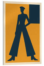 Gallery Print Navy Silhouette Fashion Figur