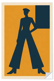 Wandsticker Navy Silhouette Fashion Figur