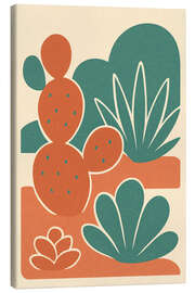 Leinwandbild Kaktusgarten - Gradient Grooves