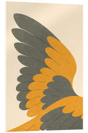 Cuadro de metacrilato Bird Wing in Mid-Century Style - Gradient Grooves