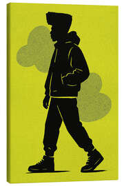 Leinwandbild Neon Hoodie Walker - Gradient Grooves