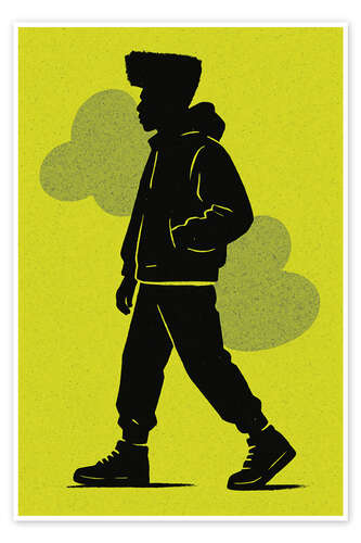 Póster Neon Hoodie Walker