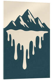 Acrylglasbild Schmelzender Berg - Gradient Grooves
