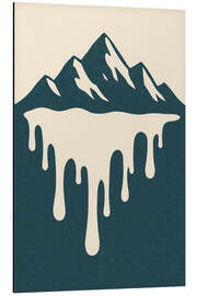 Tableau en aluminium Melting Mountain - Gradient Grooves