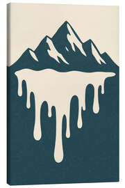 Leinwandbild Schmelzender Berg - Gradient Grooves
