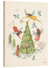 Holzbild Engel des Schnees II - Lisa Audit