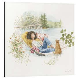 Tableau en aluminium Holiday in the hammock - Lisa Audit