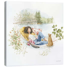 Leinwandbild Urlaub in der Hängematte - Lisa Audit