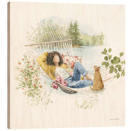 Holzbild Urlaub in der Hängematte - Lisa Audit