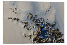 Holzbild Reflexionen am Wasser