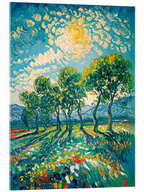 Tableau en verre acrylique Colourful, impressionistic Landscape - nobelart