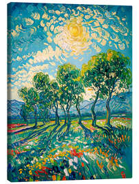 Leinwandbild Bunte, impressionistische Landschaft - nobelart