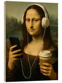 Holzbild Mona, ready to go out