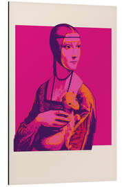 Alubild Dame mit Hermelin - Leonardo