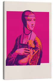 Leinwandbild Dame mit Hermelin - Leonardo - treechild