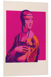 Hartschaumbild Dame mit Hermelin - Leonardo