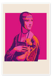 Wall art print Lady With An Ermine - Leonardo - treechild