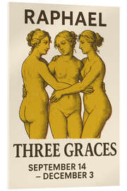 Tableau en verre acrylique Three Graces - Raphael Exhibition - treechild