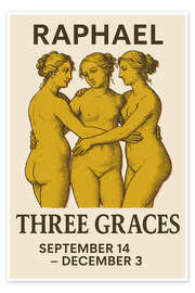 Wandbild Three Graces - Raphael Exhibition - treechild