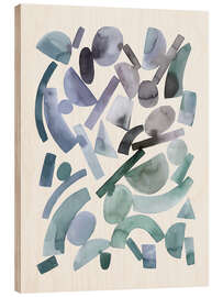 Holzbild Moderne geometrische Formen