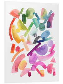 Hartschaumbild Bunte geometrische Formen