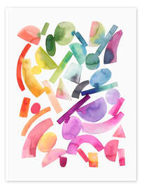 Reprodução Colourful Geometric Shapes - Ninola Design