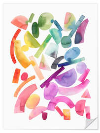 Wandsticker Bunte geometrische Formen