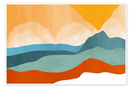 Reprodução Colorful Abstract Landscape - Jörg Gamroth