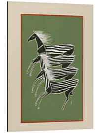 Alubild Pferde in Streifen