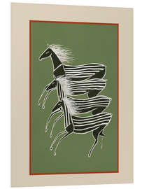 Hartschaumbild Pferde in Streifen