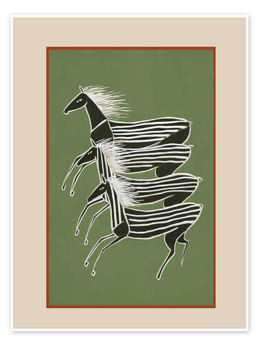 Póster Horses in Stripes