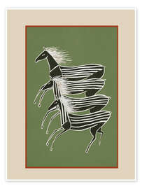Reprodução Horses in Stripes - Branka Kodžoman
