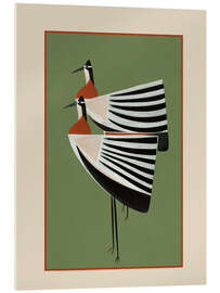 Acrylic print Striped Bird Pair - Branka Kodžoman
