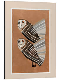 Alubild Gestreiftes Eulenpaar