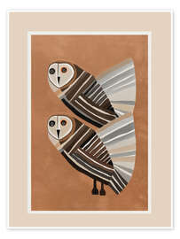 Reprodução Striped Owl Pair - Branka Kodžoman