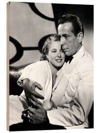 Holzbild Ingrid Bergman und Humphrey Bogart, Casablanca