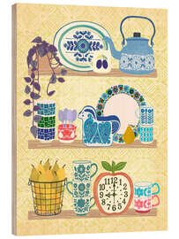 Holzbild Süße Regalgeschichte