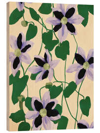 Holzbild Clematis auf dem Balkon - Branka Kodžoman