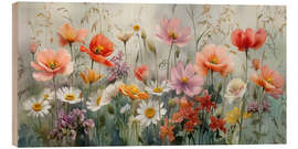 Holzbild Blumenpracht in Pastell - Thomas Klee