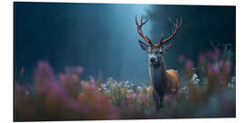 Alubild Majestätischer Hirsch auf der Wiese - Thomas Klee