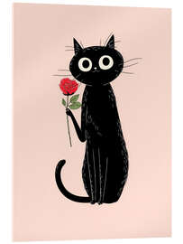 Acrylglasbild "Hallo" sagte die schwarze Katze - Peter Roder