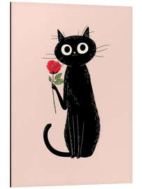 Alubild "Hallo" sagte die schwarze Katze - Peter Roder