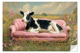 Wandsticker Mit Eleganz auf der Blumenwiese