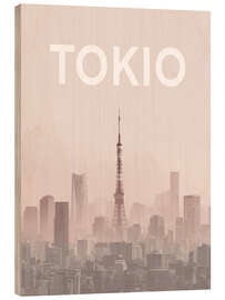 Holzbild Tokio - Peter Roder