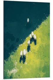 Alubild Schafe unterwegs