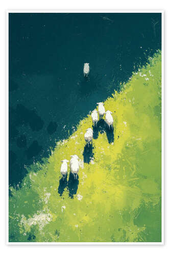 Plakat Sheep on the move