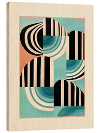 Holzbild Retro geometrische Formen I