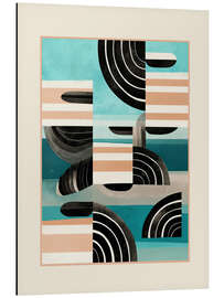 Alubild Retro geometrische Formen III